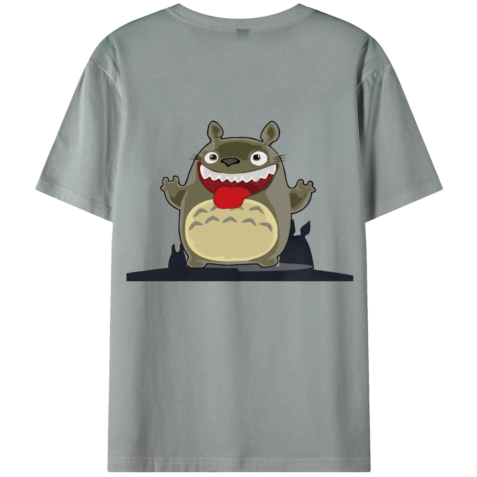 （画像用） となりのトトロ 草壁メイ 草壁サツキ My Neighbor Totoro Satsuki Kusakabe Mei Kusakabe 綿100％ メンズ半袖Tシャツ（バックプリント） 通気性